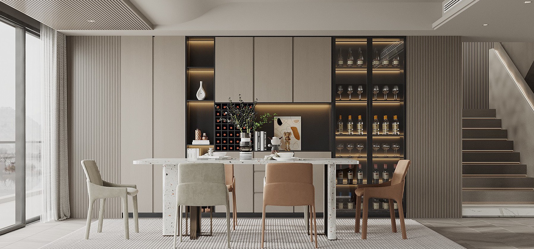 Productcollectie: eetkamer met wandkast
